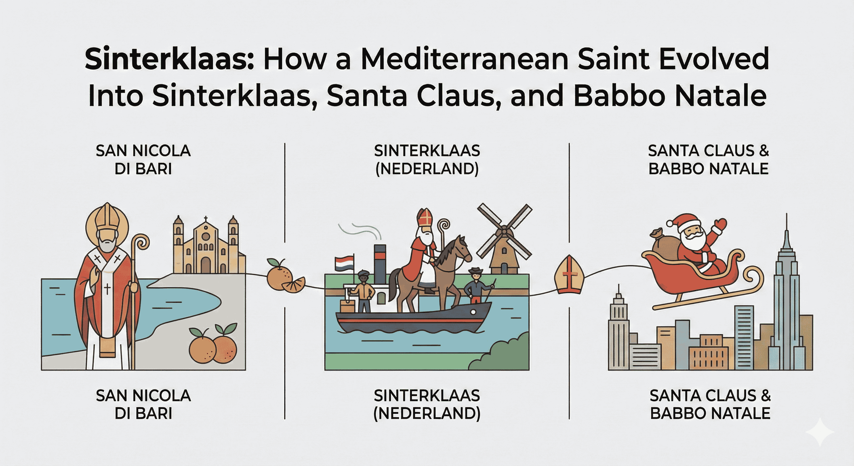 Sinterklaas, Santa Claus and Babbo Natale: A Shared Story